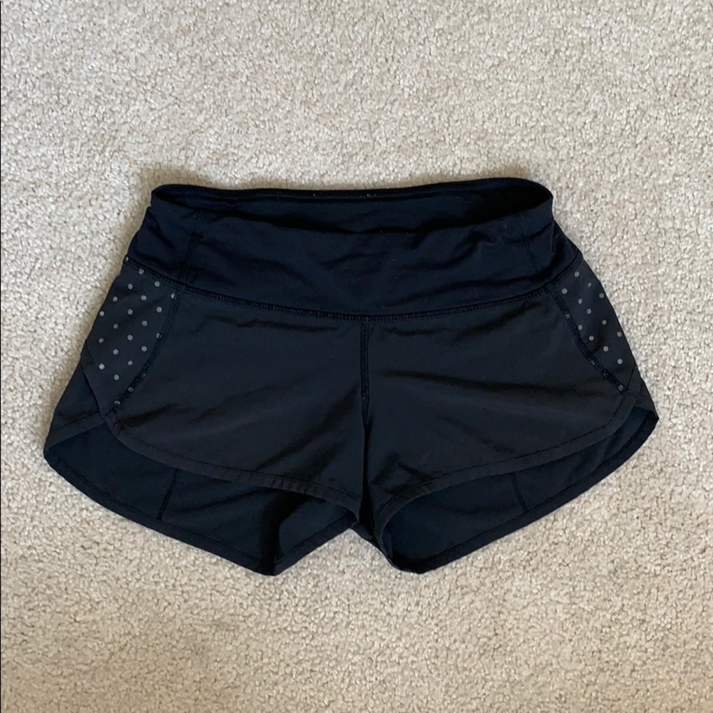 Lululemon black speed short size 2